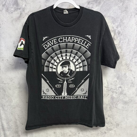 Dave Chappelle T Shirt Mens Large NYC Radio City Music Hall 2014 Comedy Tour - Picture 1 of 9